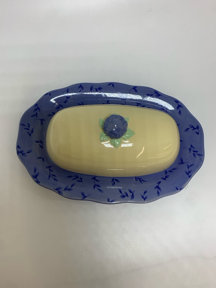 PFALTZGRAFF SUMMER BREEZE COVERED BUTTER DISH.