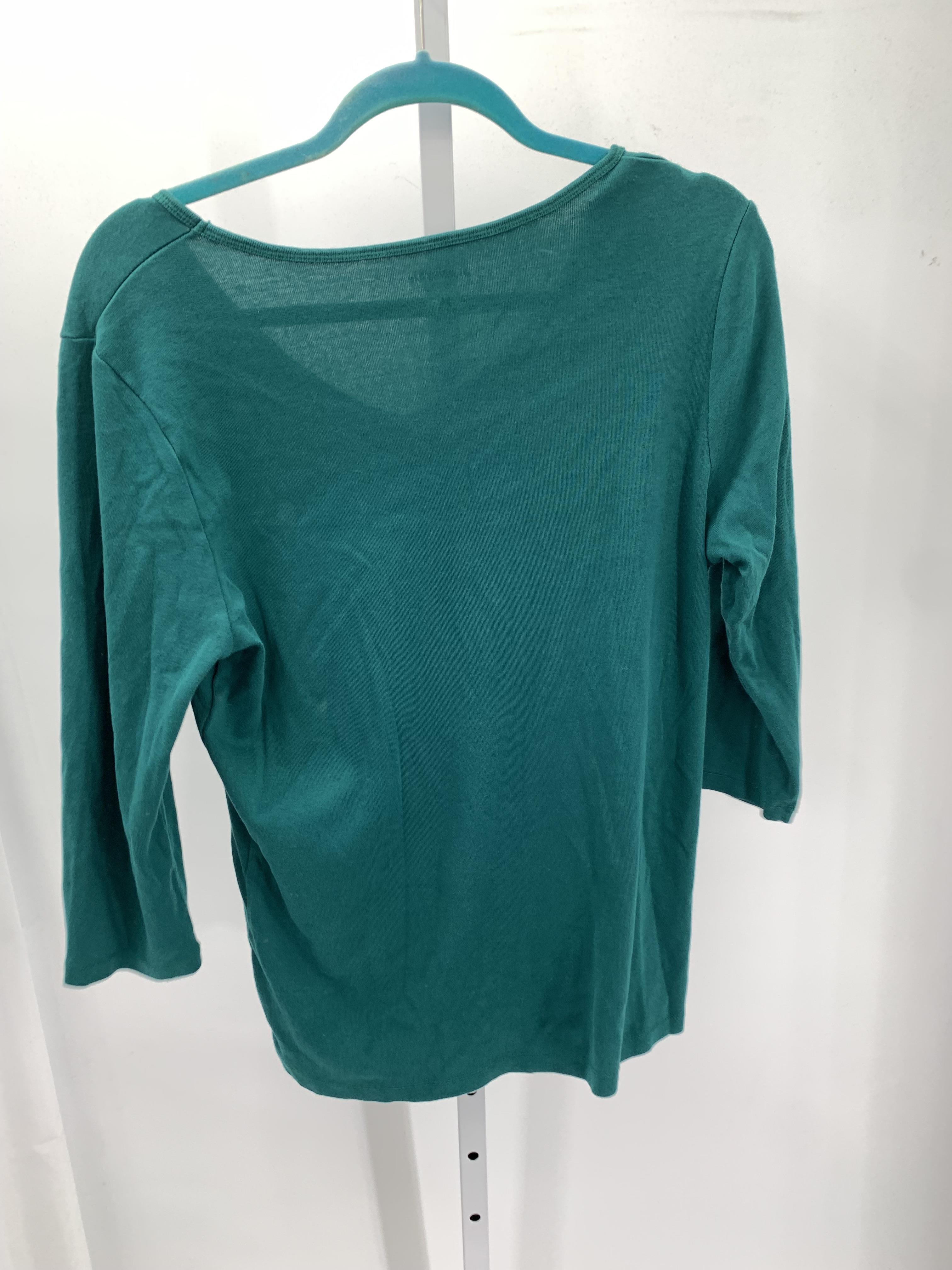 St. Johns Bay Size Large Misses 3/4 Sleeve Shirt