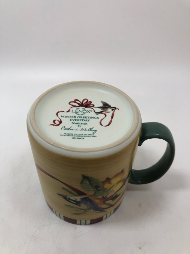 NUTHATCH LENOX WINTER GREETINGS MUG.