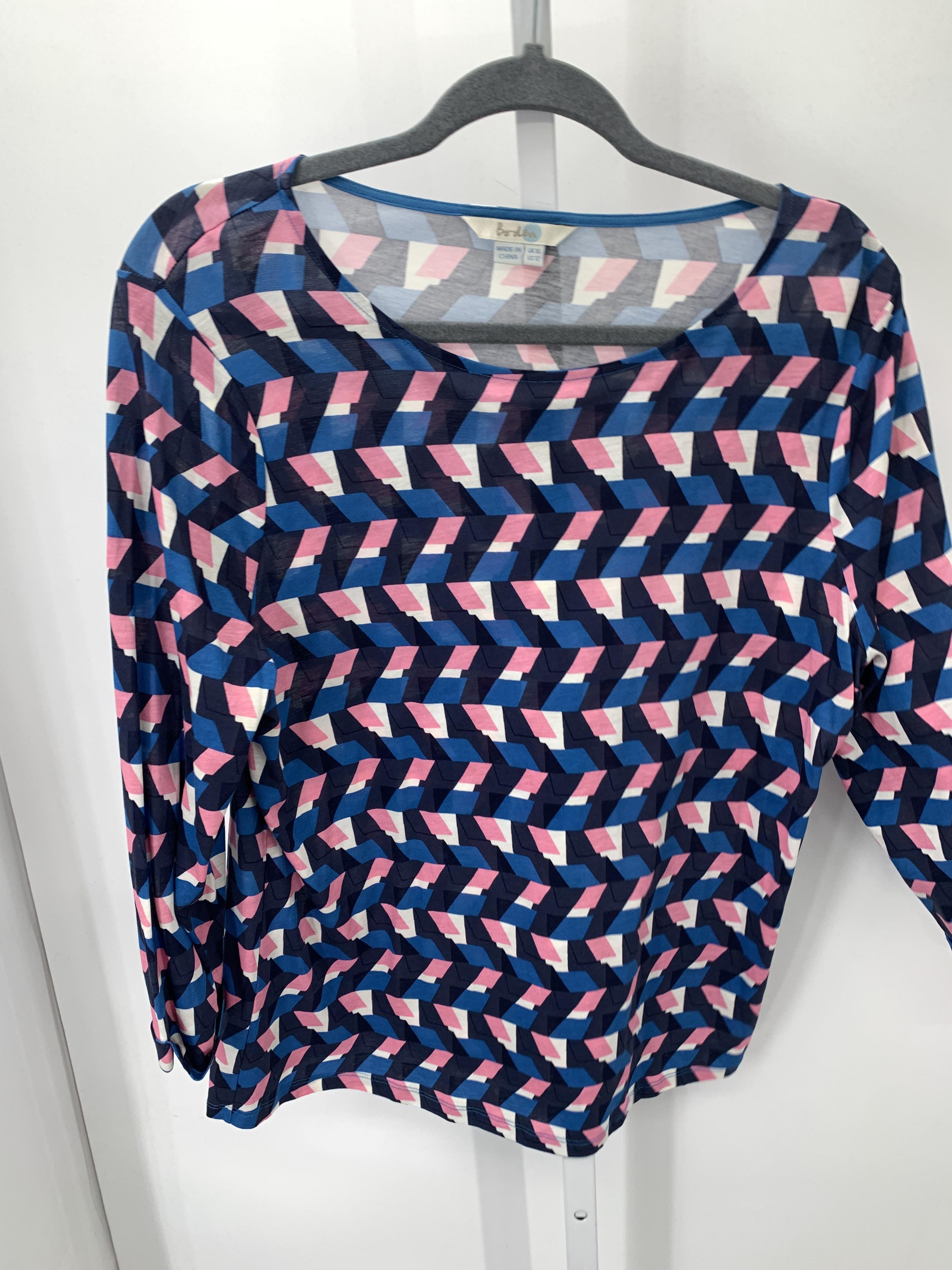 Boden Size 12 Misses 3/4 Sleeve Shirt