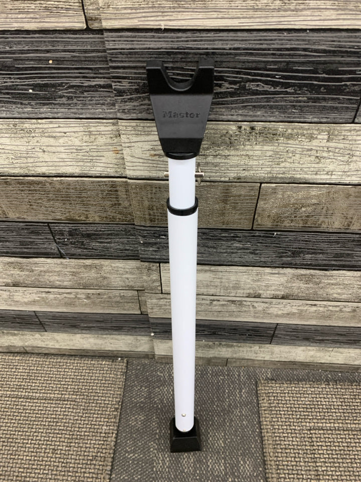 WHITE AND BLACK DOOR LOCK.