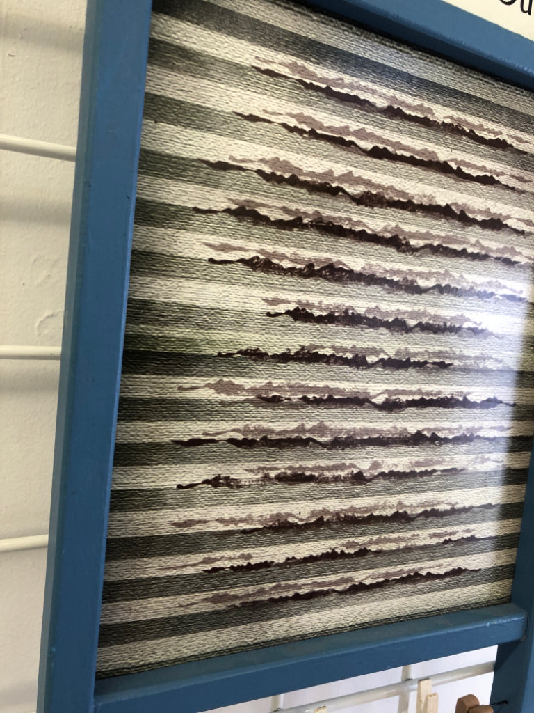 LAUNDRY ROOM WALL HANGING W CLOTHESLINE.