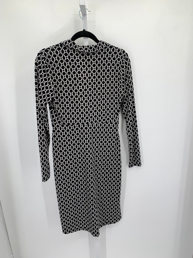 Motherhood Blk/Wht Size Small Misses Long Sleeve Dress