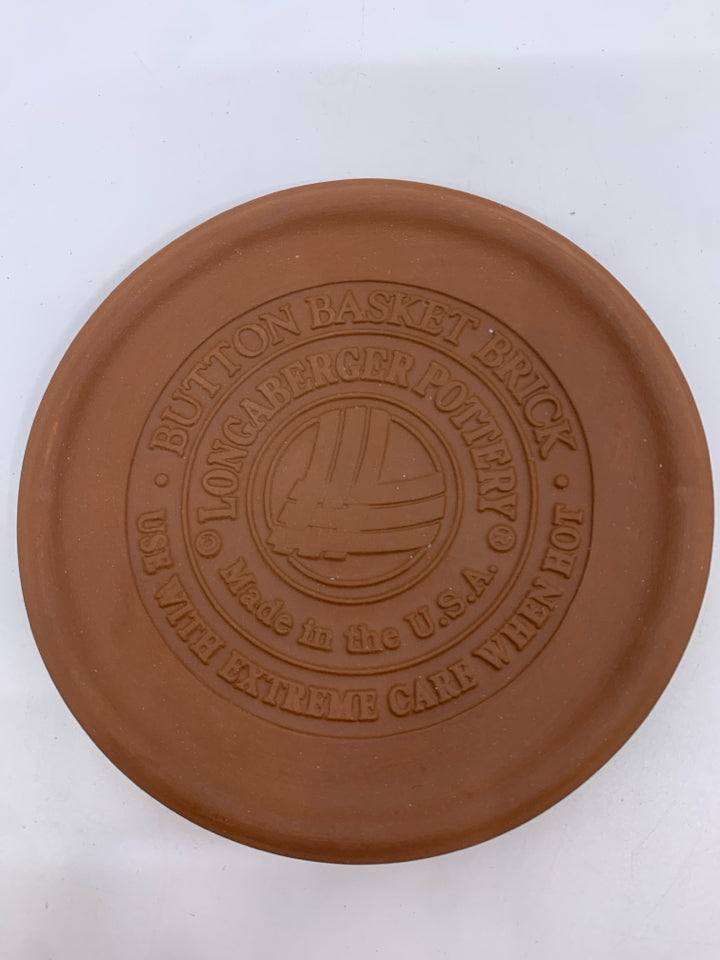 BUTTON BASKET BRICK CERAMIC WARMING STONE.