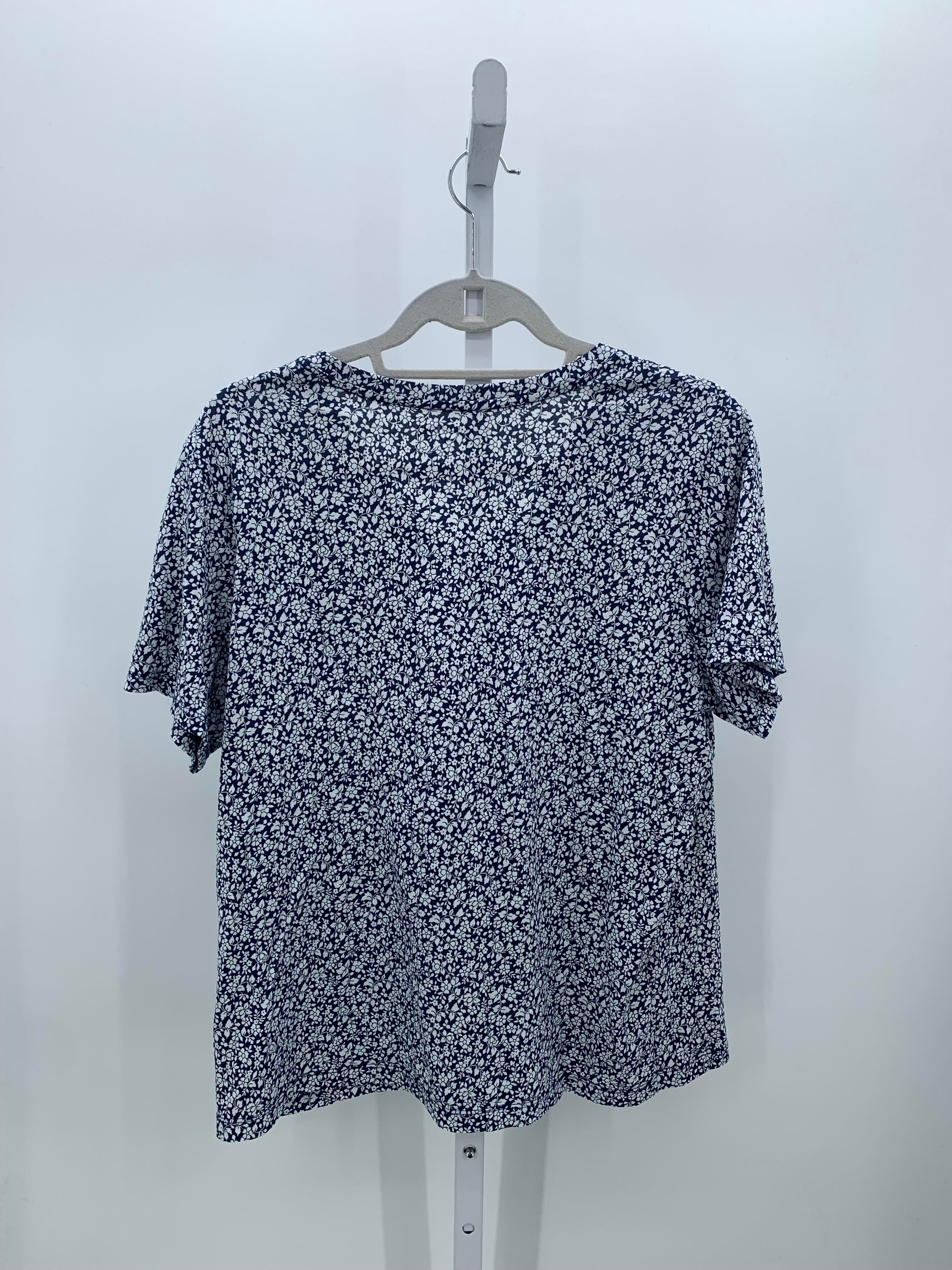 Lands End Size Extra Large Misses Short Sleeve Shirt