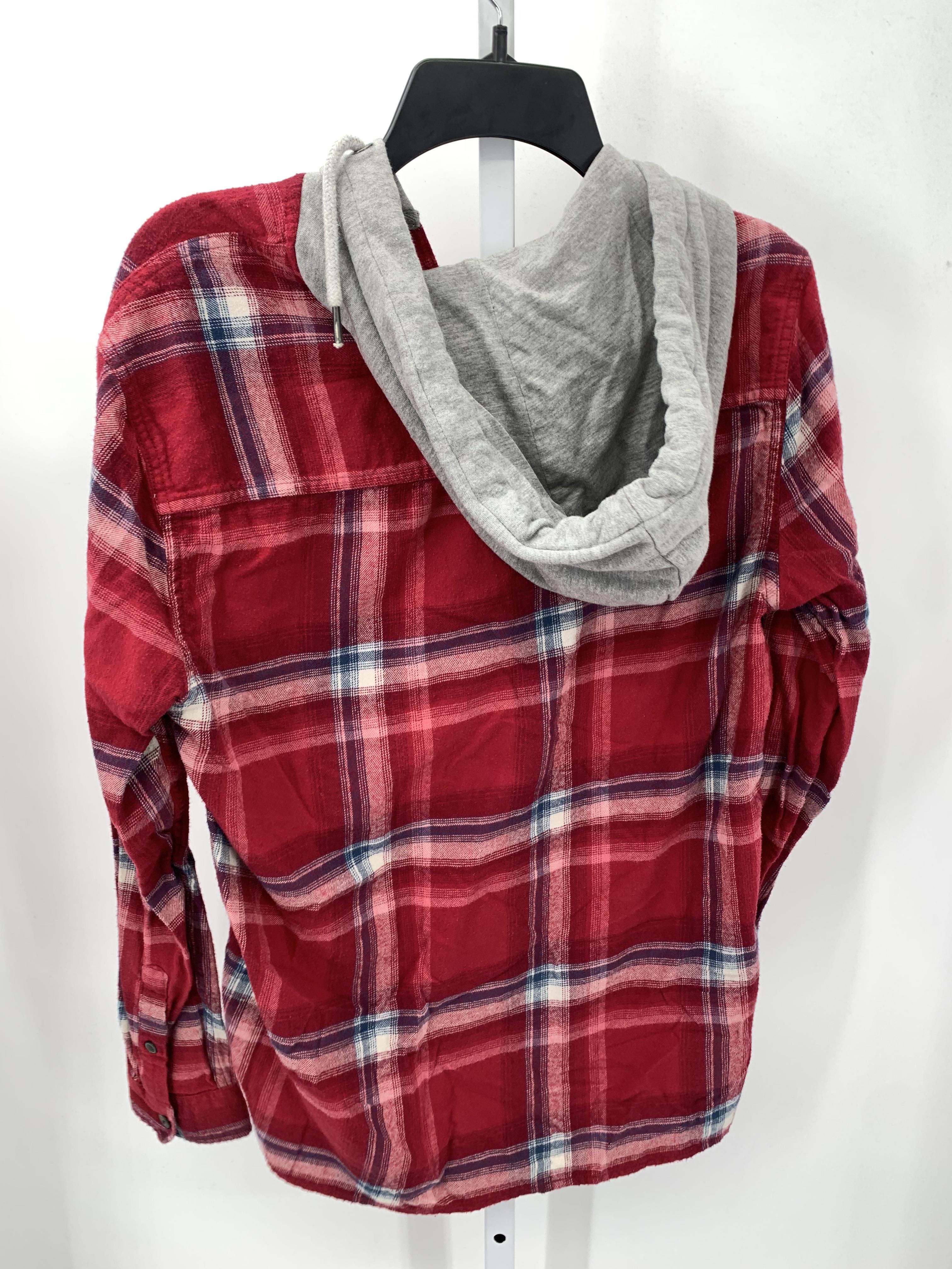 HOODED PLAID BTN DOWN