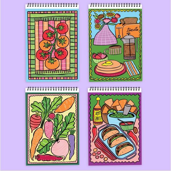 New - FlowArt™ - Hidden Patterns, Color-to-Reveal Foodie Fun