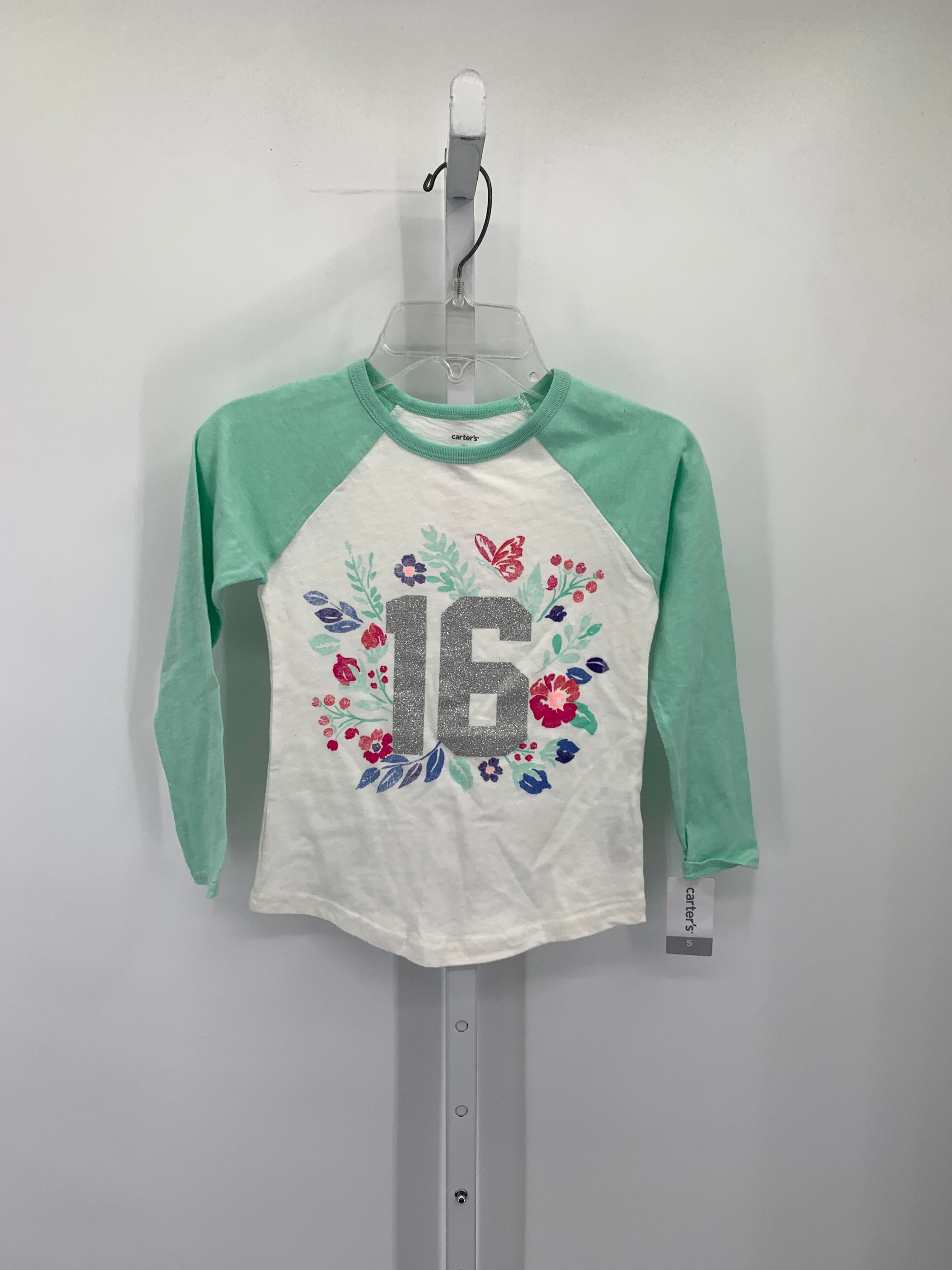 Carters Size 5 Girls Long Sleeve Shirt