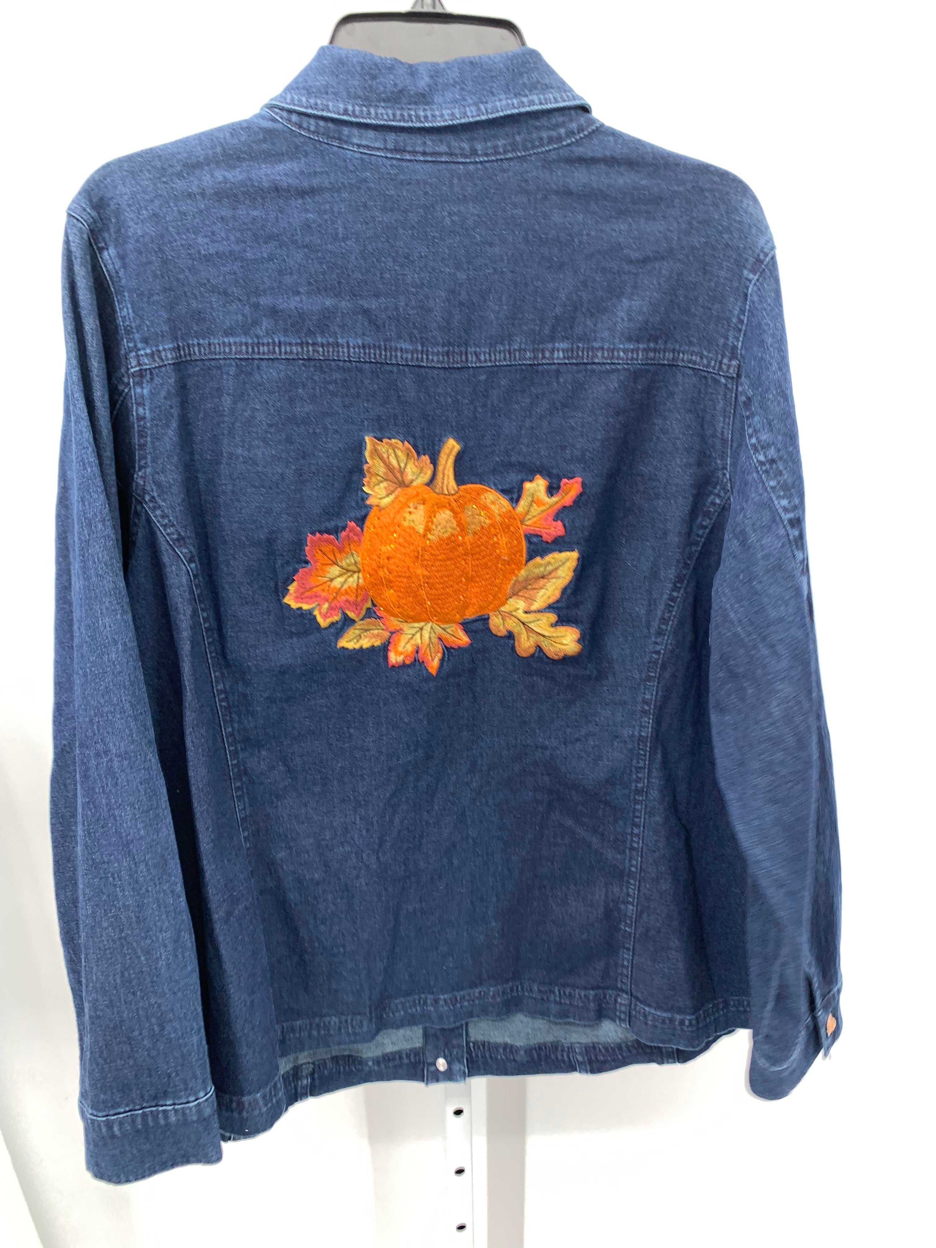 LIGHTWEIGHT JACKET EMBROIDERED PUMPKINS