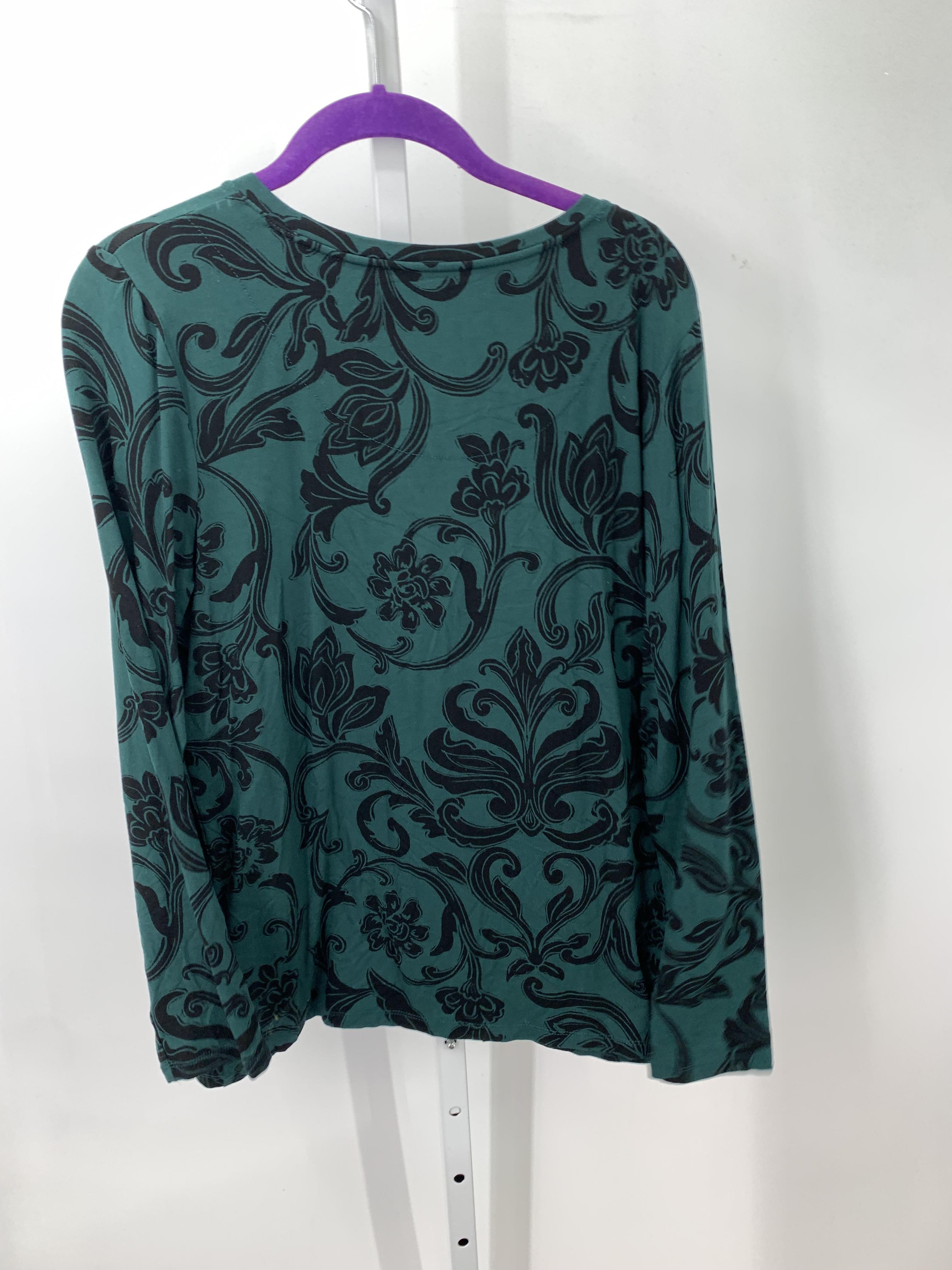 Chico's Size Large Misses Long Sleeve Shirt