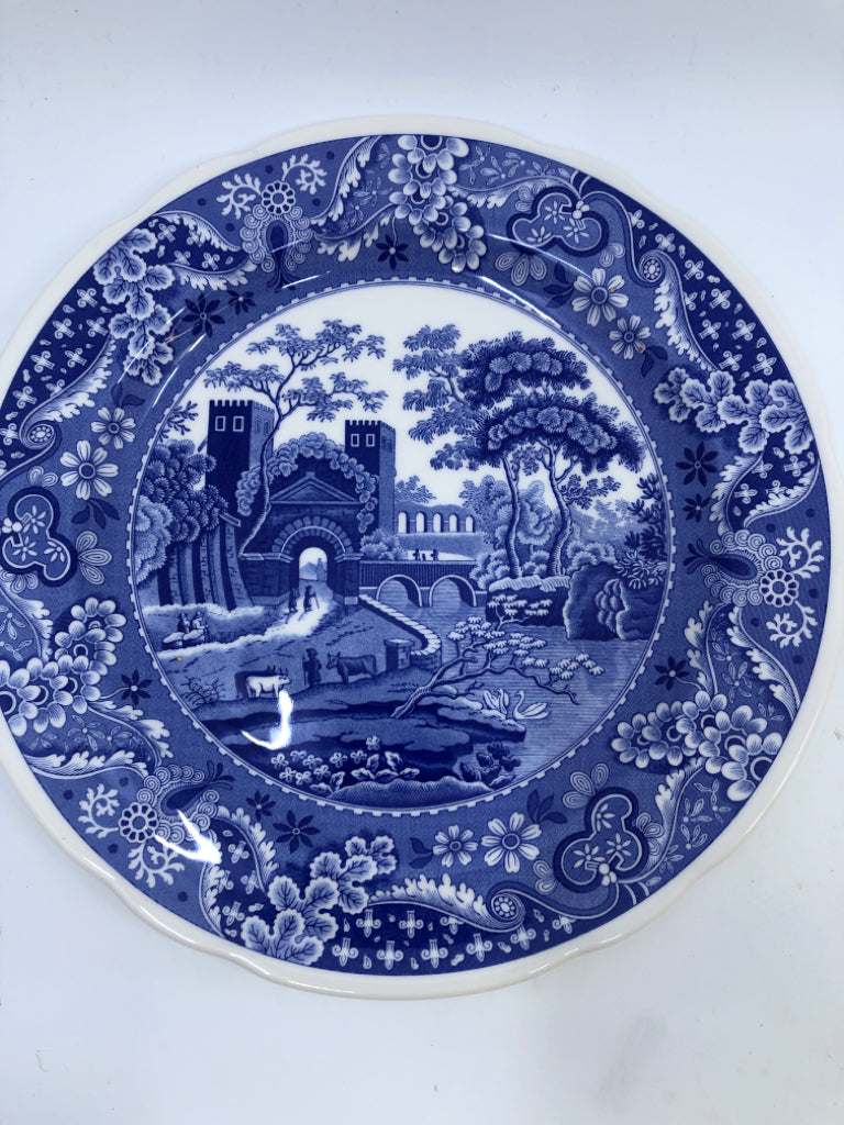 5 SPODE BLUE ROOM COLLECTION DINNER PLATE SET.