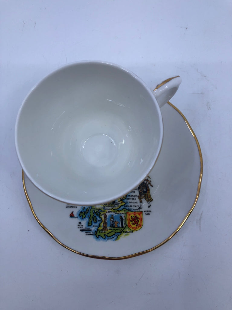 SCOTLAND TEACUP AND SAUCER.