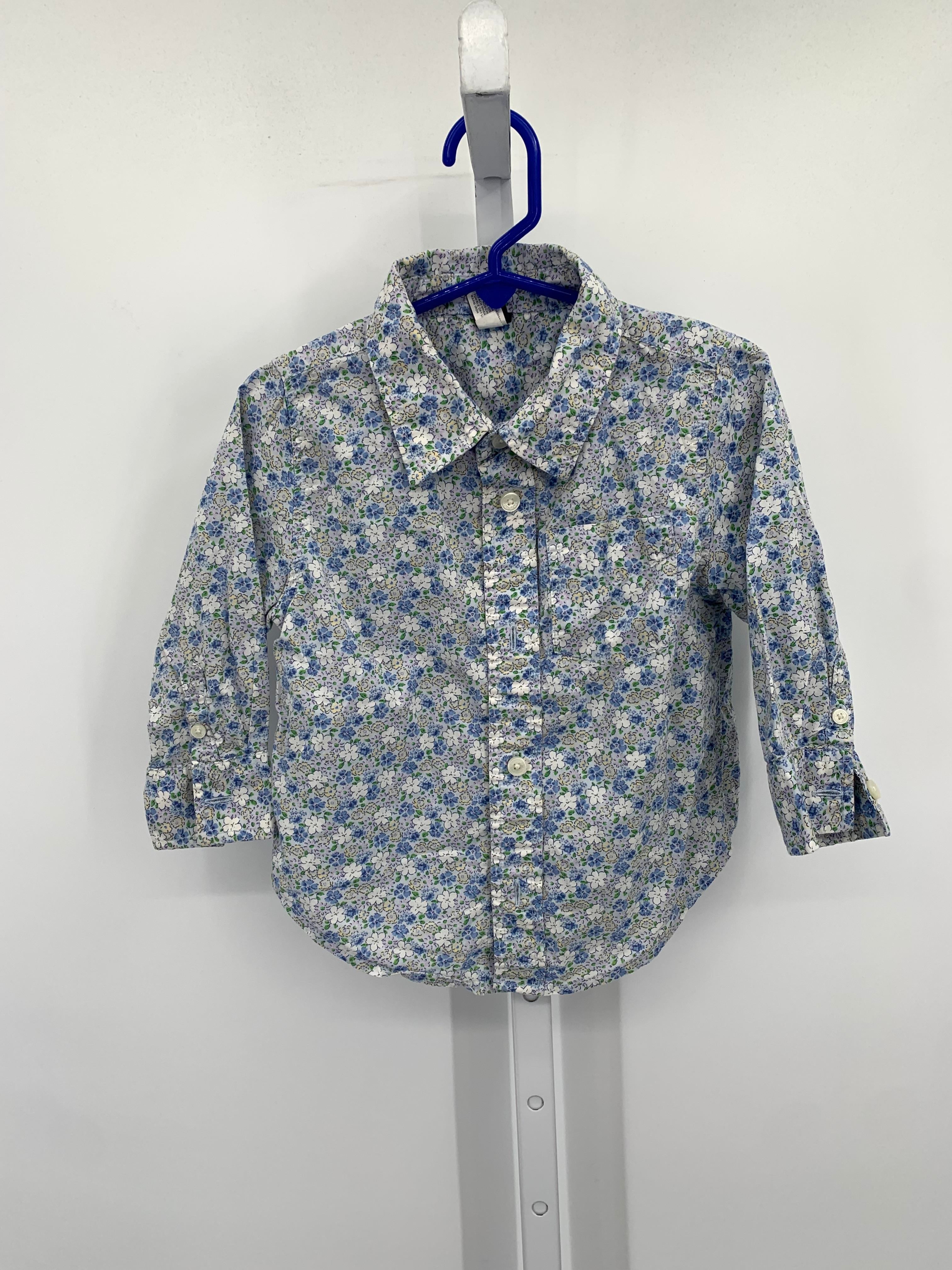 BLUE FLOWERS BUTTON DOWN