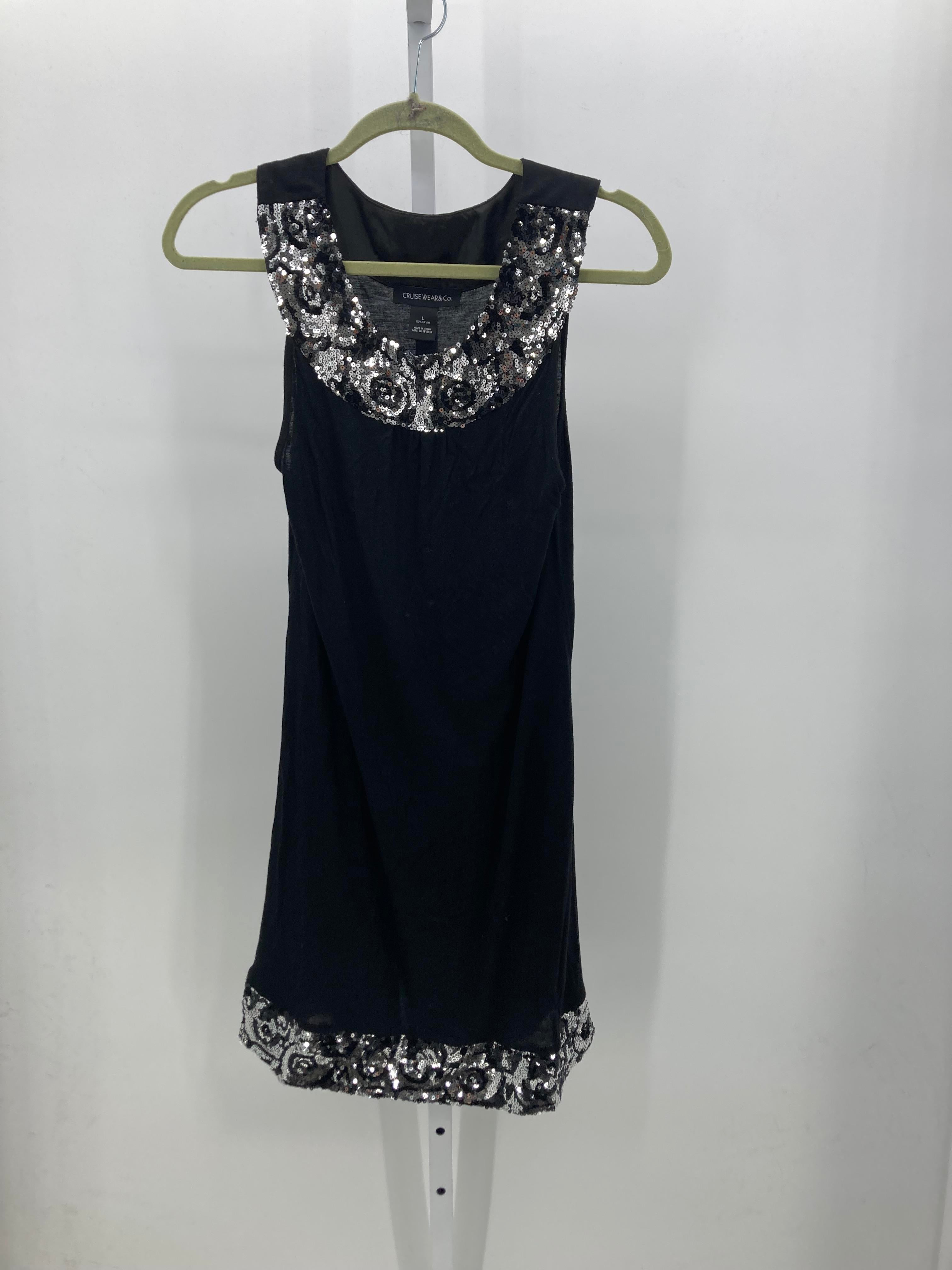 Size Large Misses Sleeveless Dress - Black / Large Size Large Misses Sleeveless Dress - Black / Large
