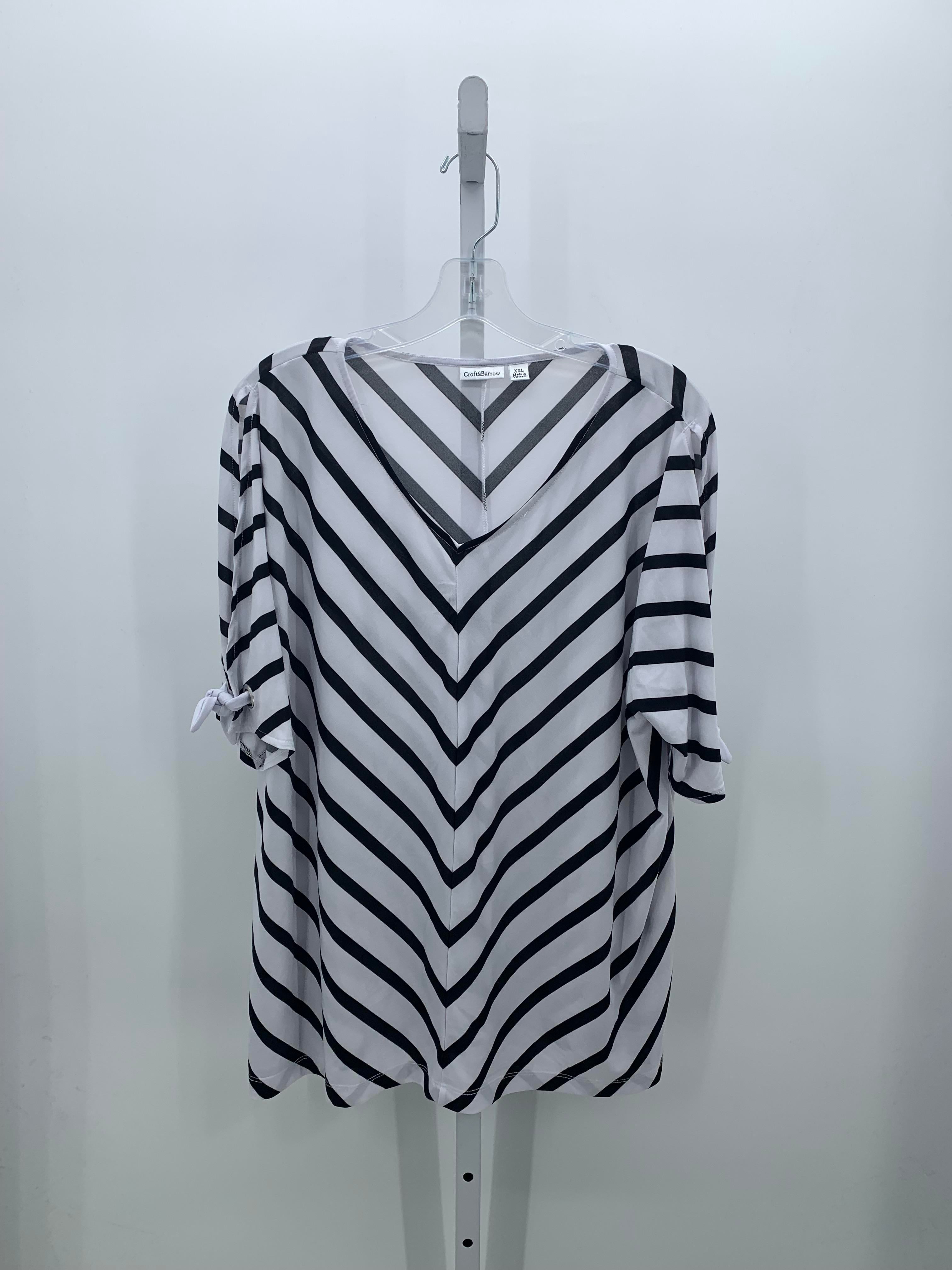 Croft & Barrow Size XXL Misses Short Sleeve Shirt