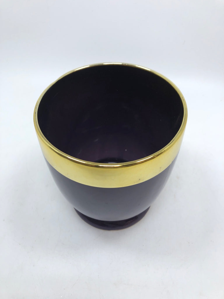 PURPLE & GOLD PLANTER.