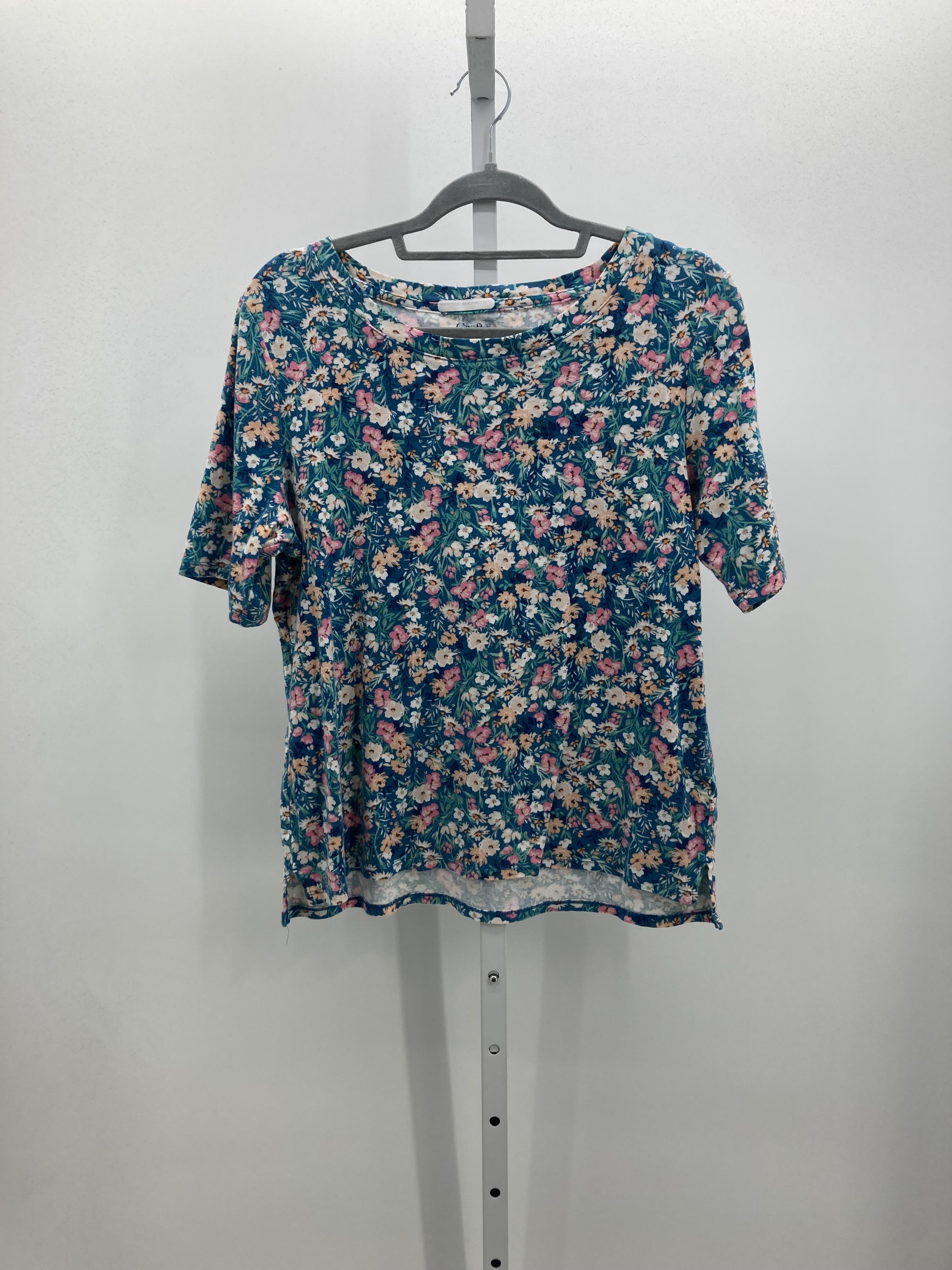Croft & Barrow Size Large Misses Short Sleeve Shirt