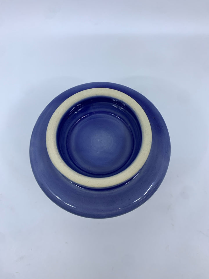 BLUE CERAMIC BUTTER BELL.