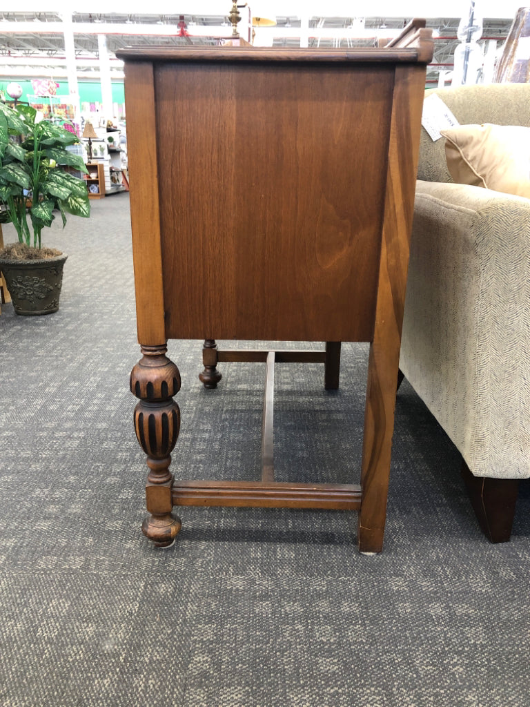 VTG DARK WOOD CABINET.