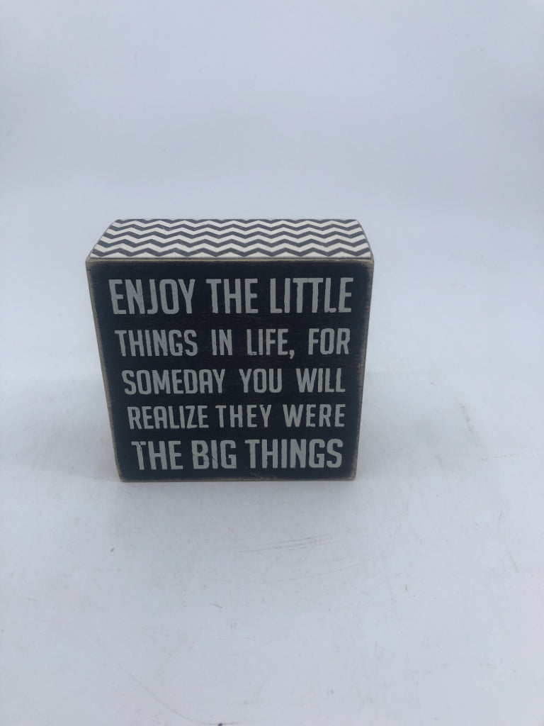 "ENJOY' WOOD BLOCK DECOR.