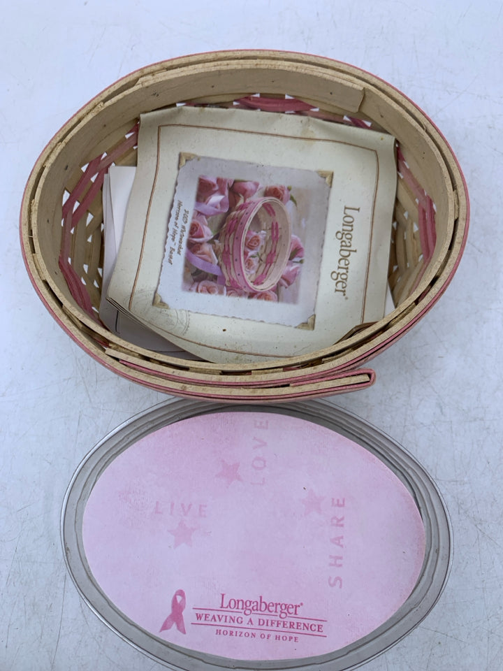 SMALL OVAL 2003 BREST CANCER SOCIETY PROTECTOR/LID POST-IT NOTES.