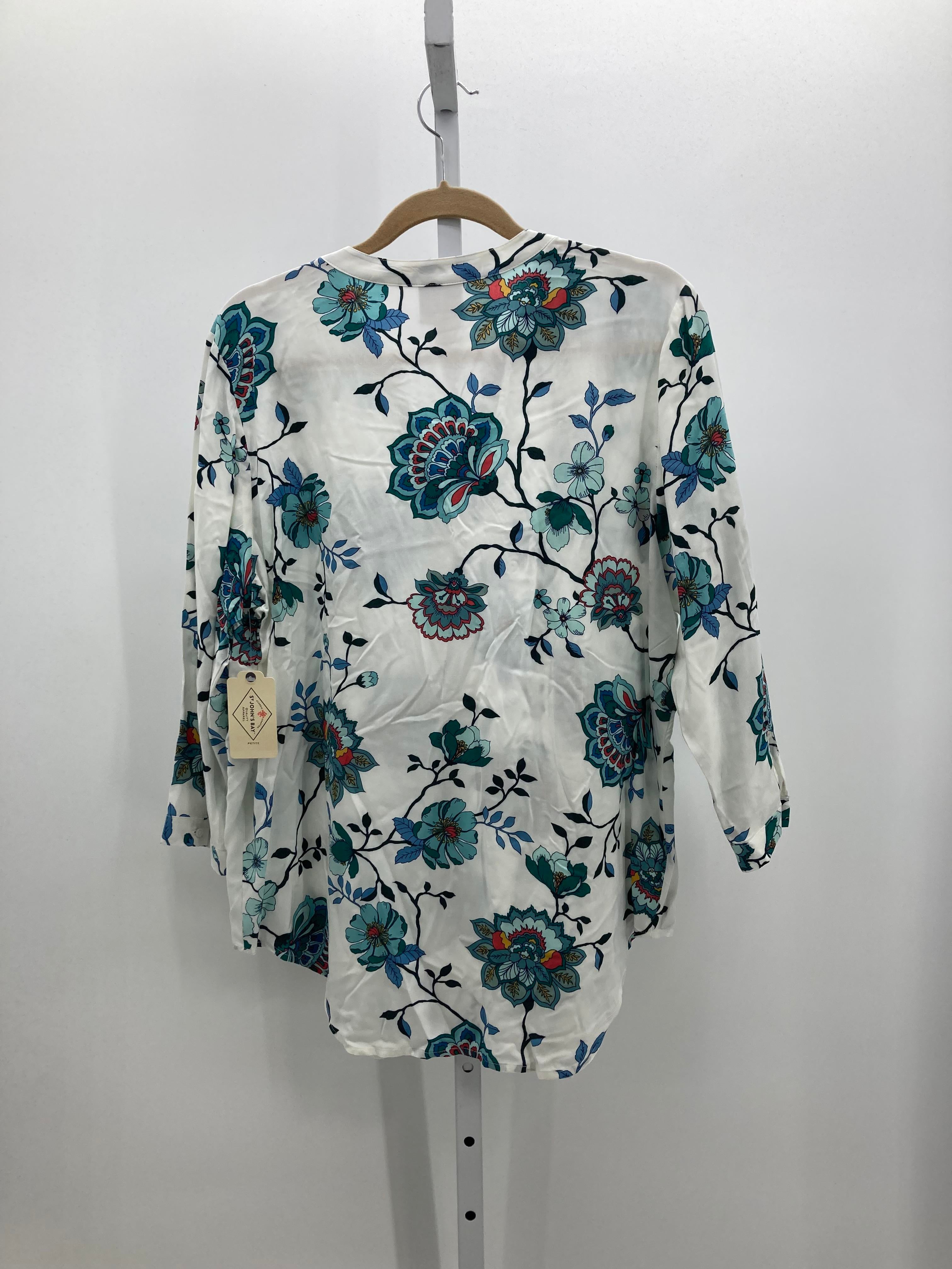 St. Johns Bay Size Large Petite Petite 3/4 Sleeve Shirt