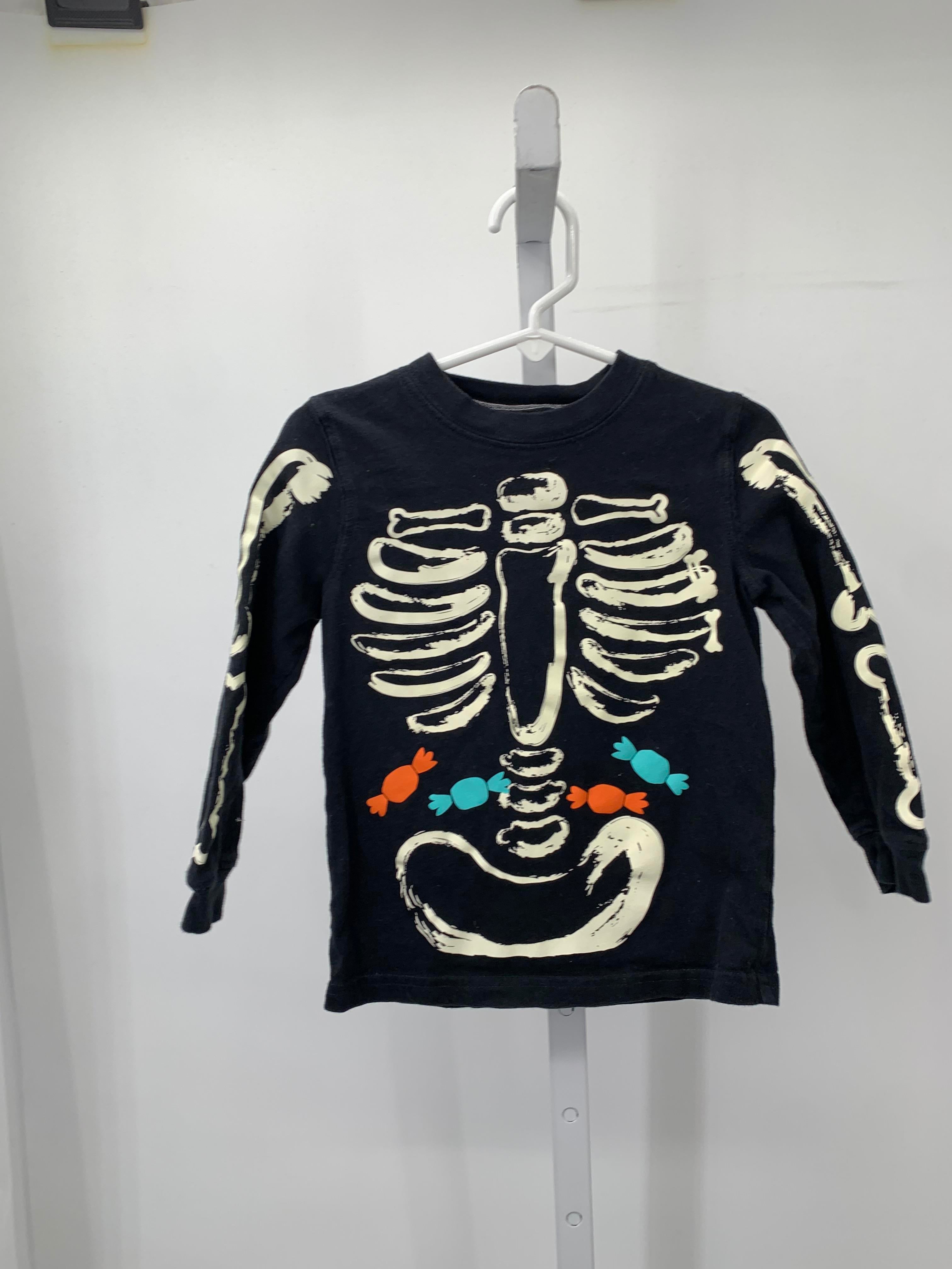 LONG SLV SHIRT SKELETON CANDY