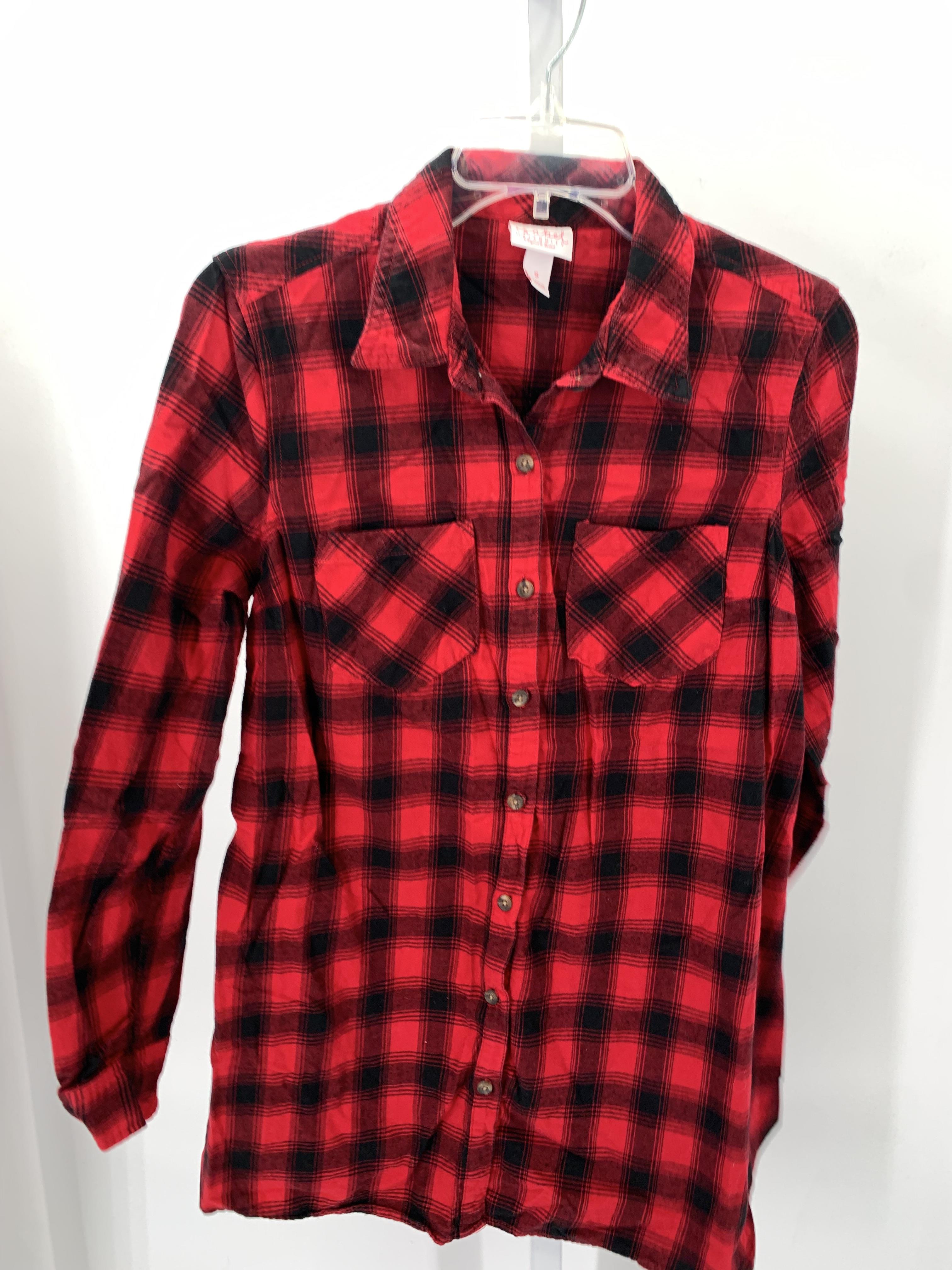 Isabel Red Size Small Maternity Long Sleeve Shirt