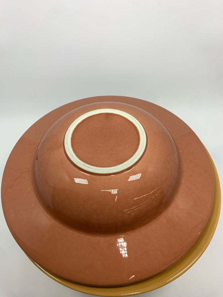 6 COLORFUL CERAMIC PASTA BOWLS.