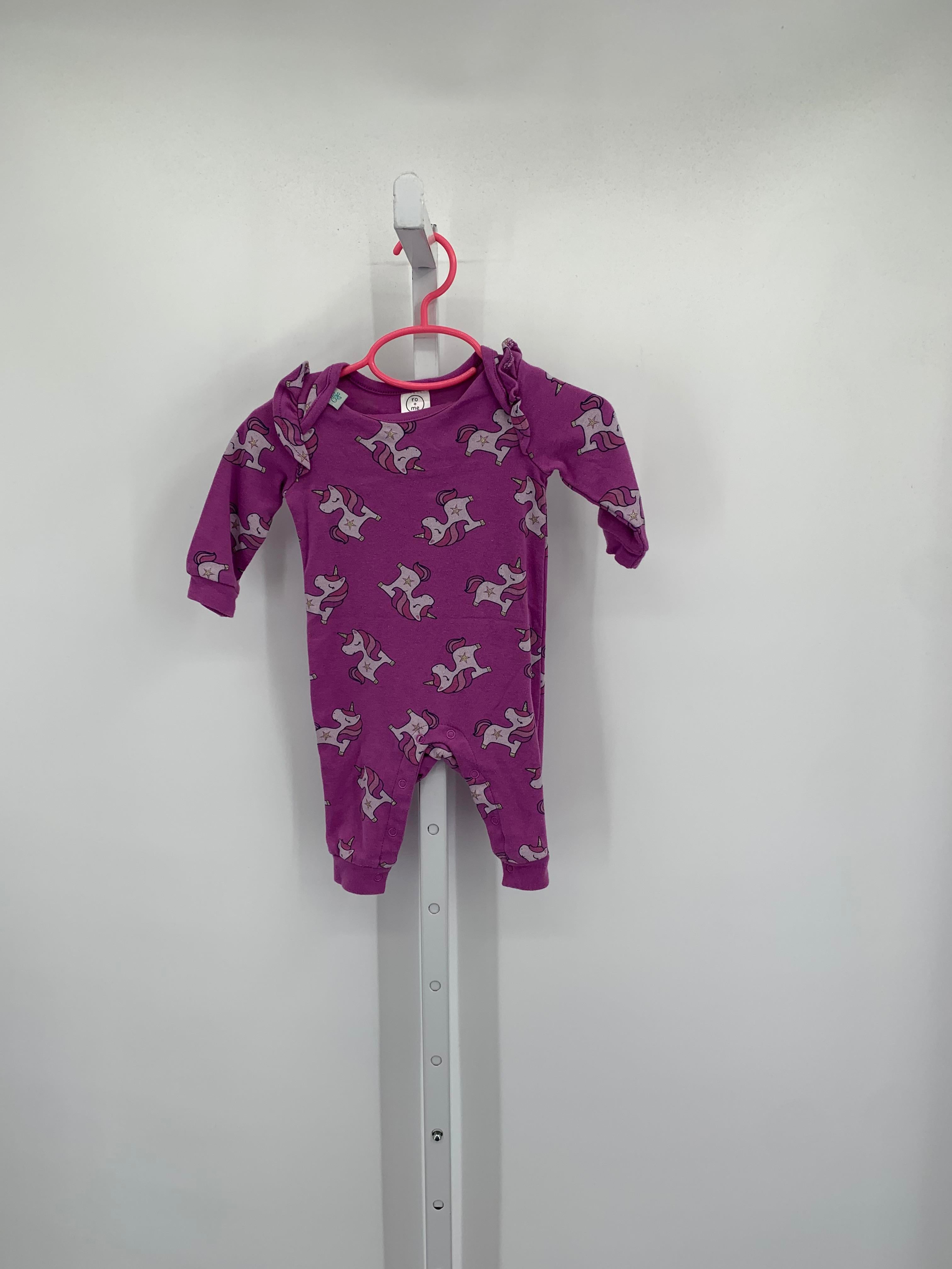 Size 3-6 Months Girls Long Slv. Romper