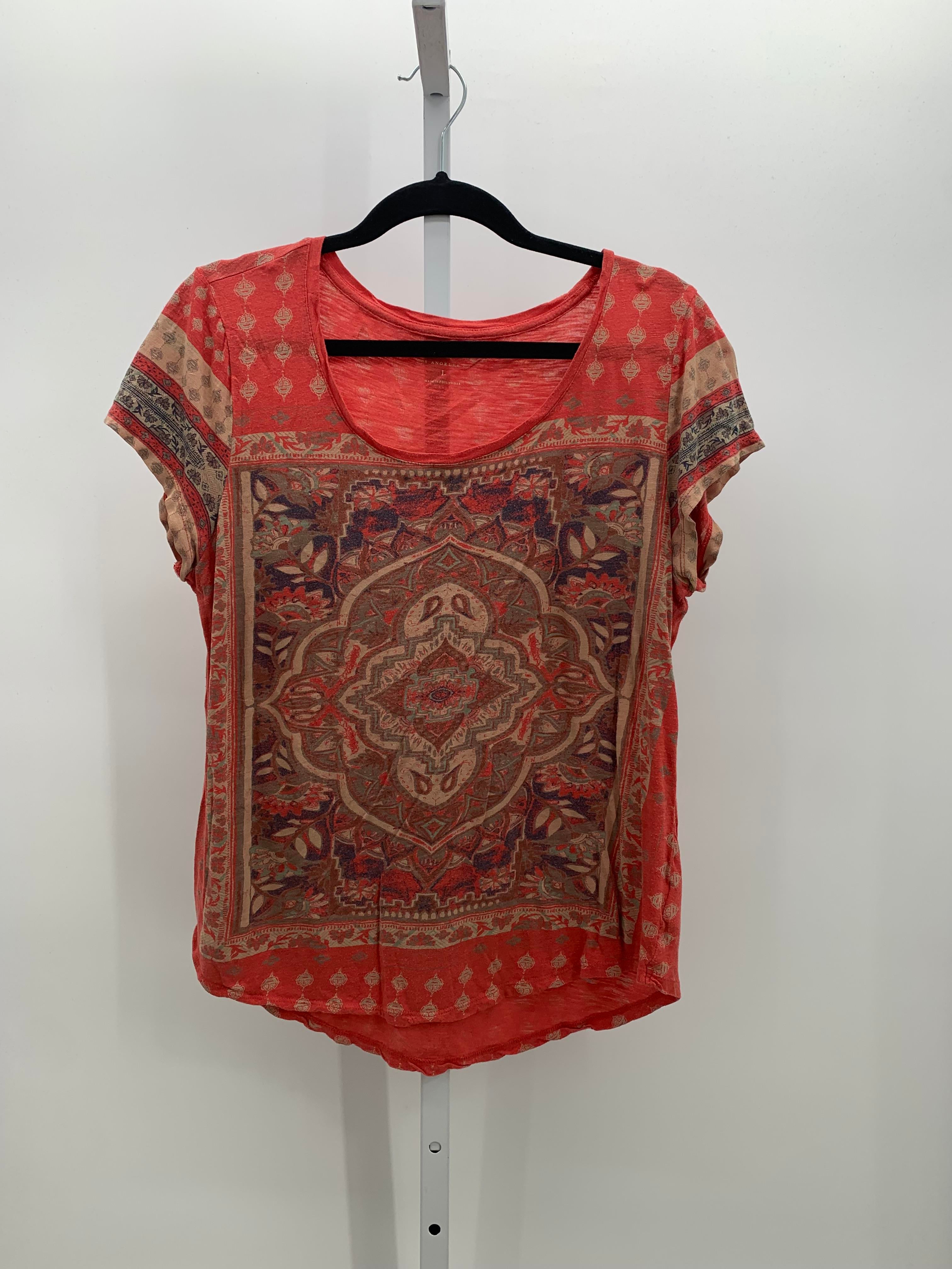 Lucky Brand Size Large Misses Short Sleeve Shirt