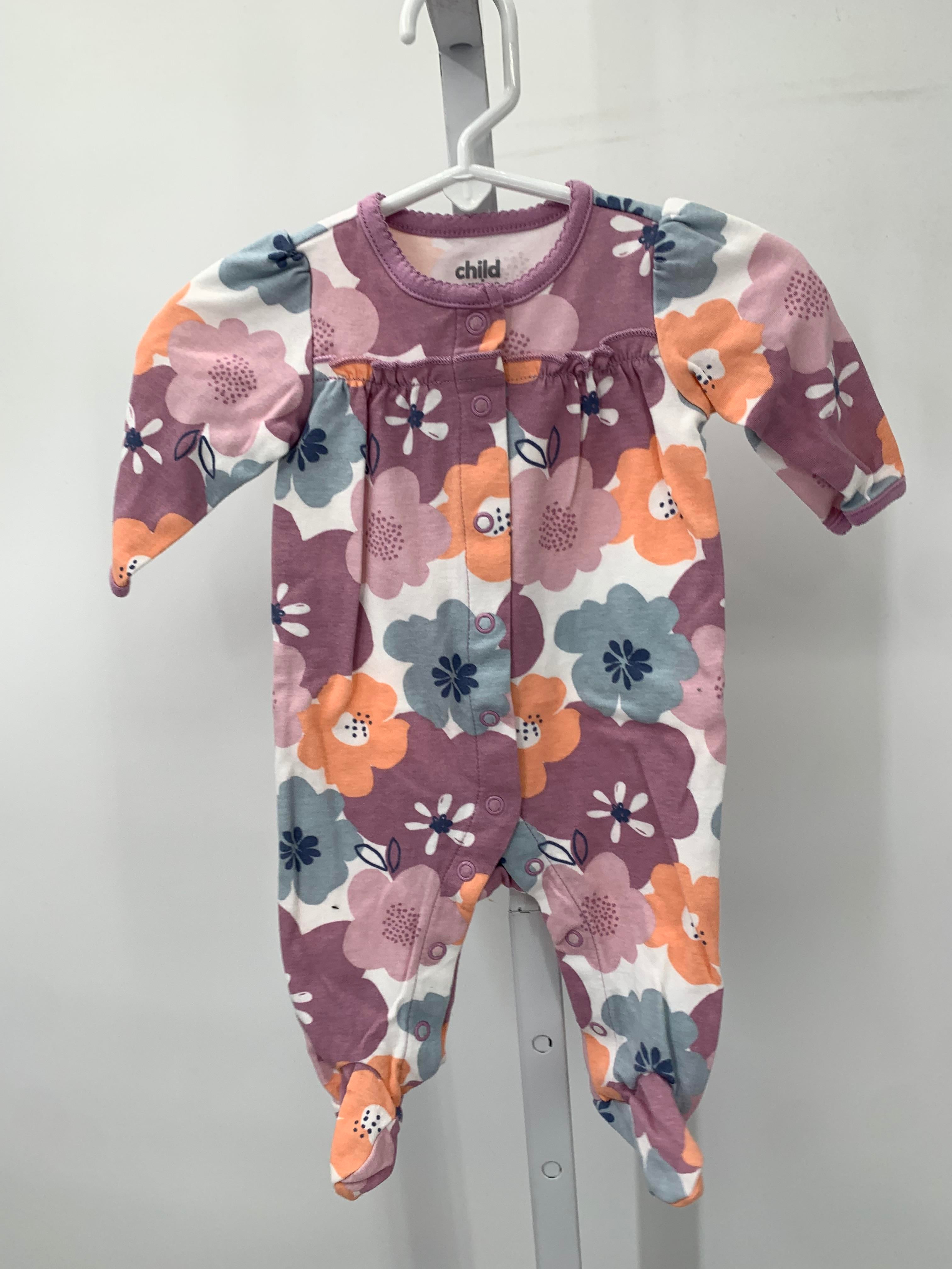 Child of Mine Size 0-3 months Girls Long Slv. Romper