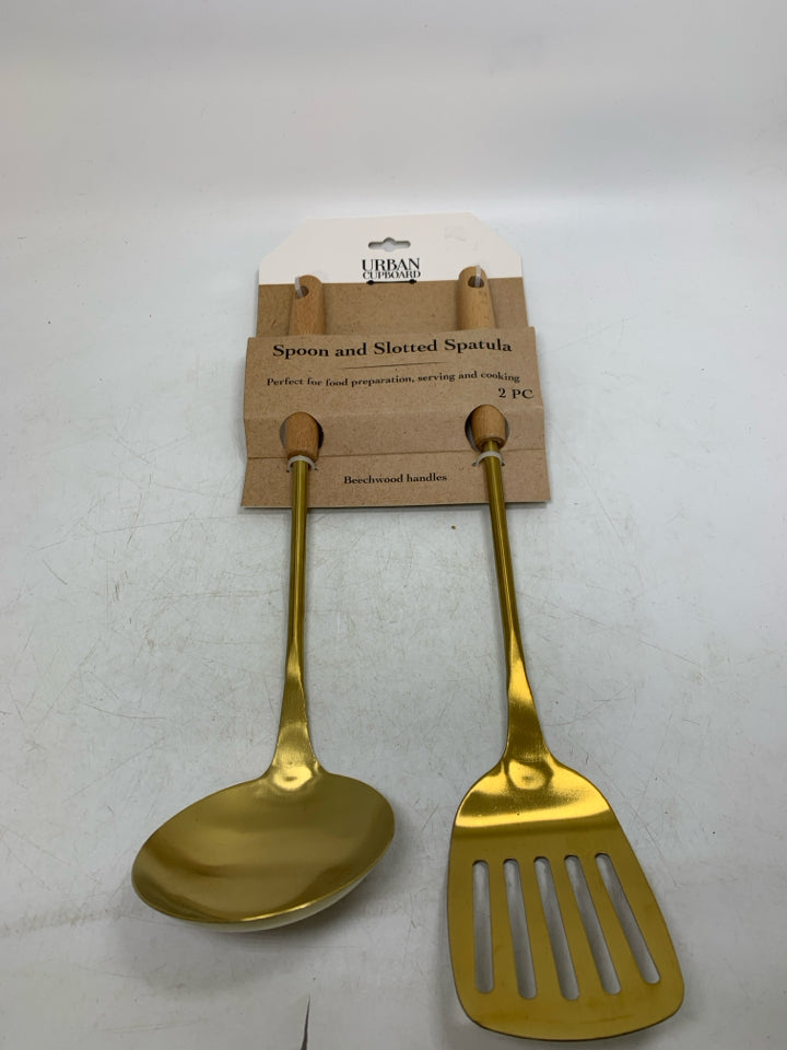 NIP URBAN CUPBOARD SPOON/SLOTTED SPATULA SET.