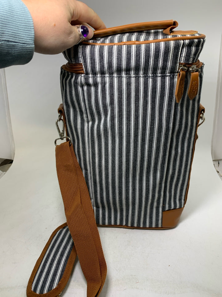STRIPED TIRRINIA 4 BOTTLE WINE COOLER BAG.