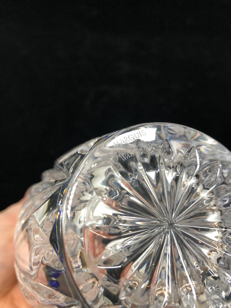 WATERFORD CRYSTAL HURRICANE VASE.