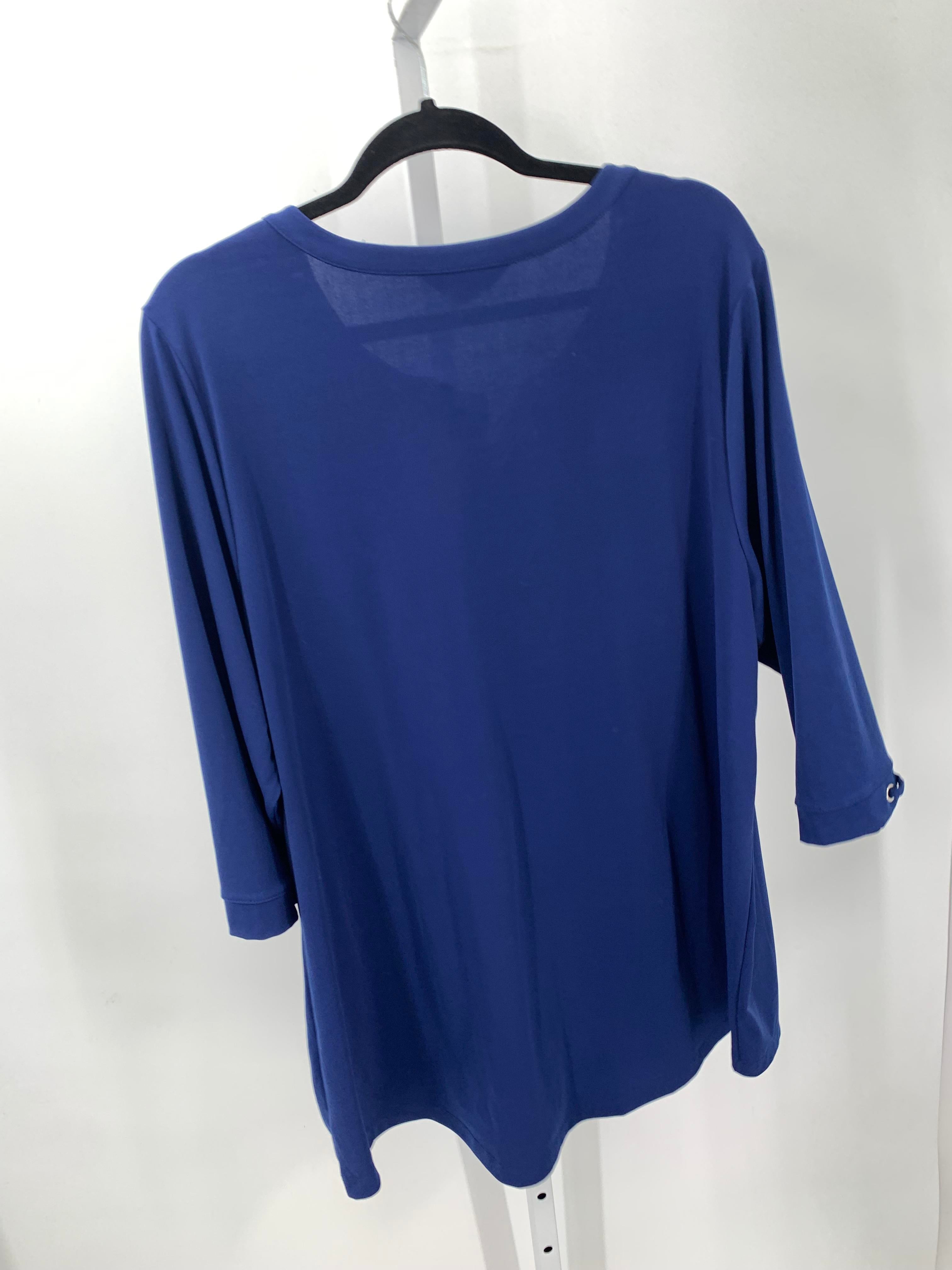 CJ Banks Size 2X Womens 3/4 Sleeve Shirt