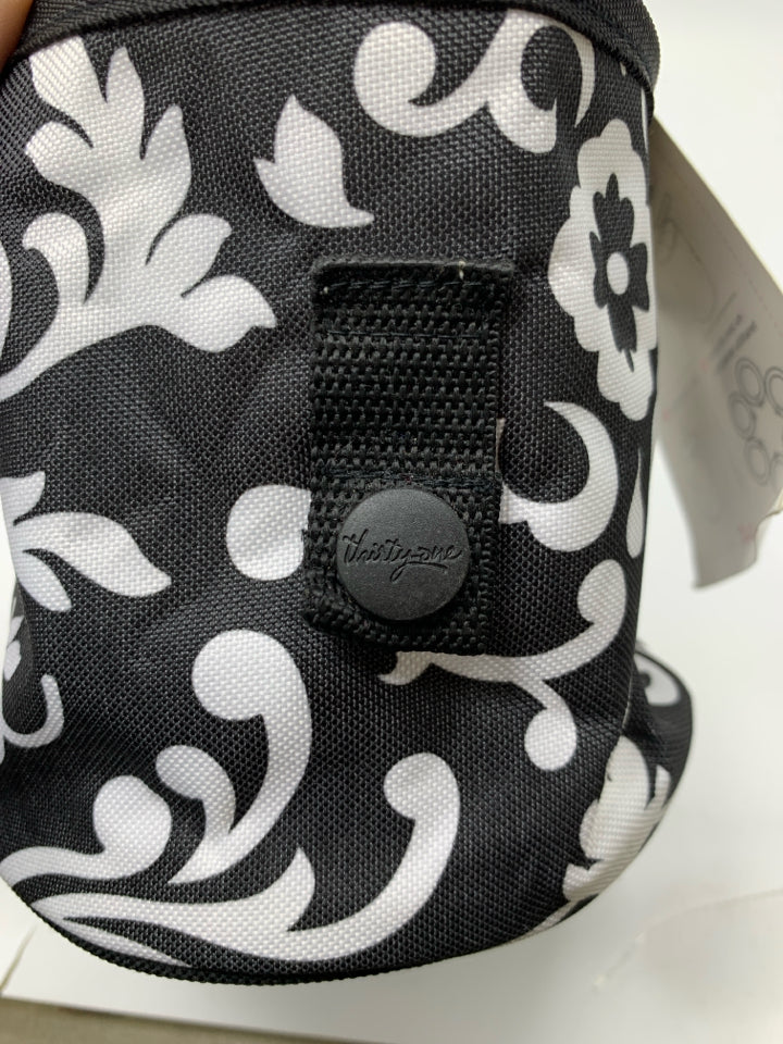 NEW BLACK/WHITE PAISLEY PATTERN FABRIC OH SNAP BIN.