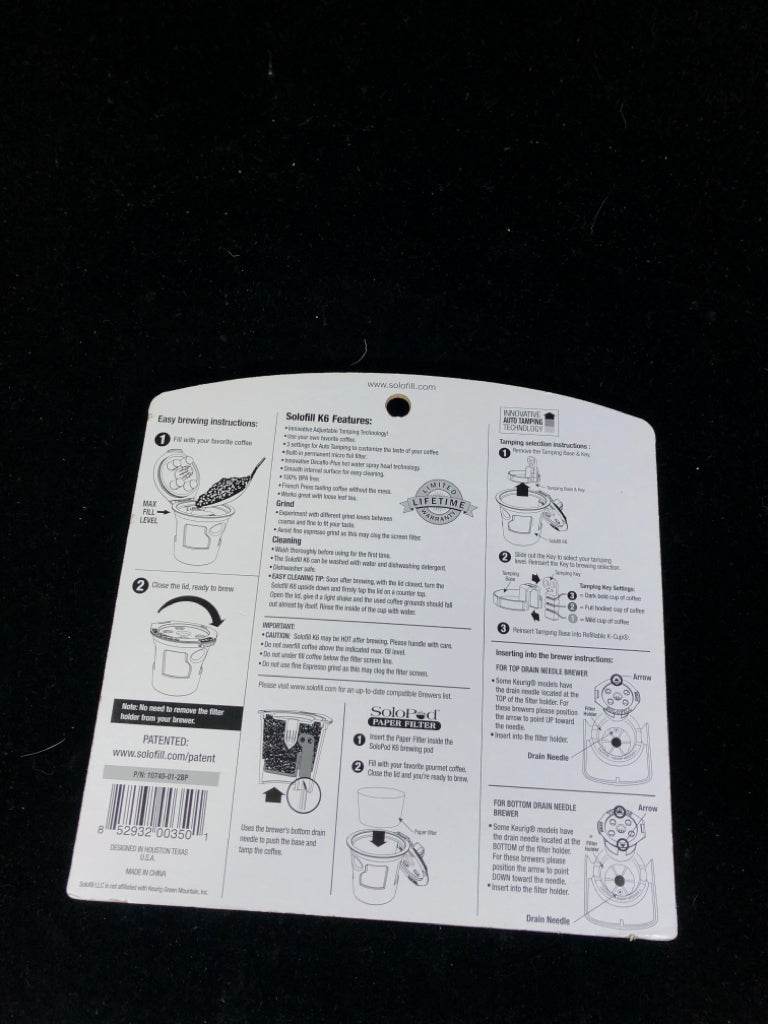 NIP SOLOFILL REUSEABLE K-CUP.