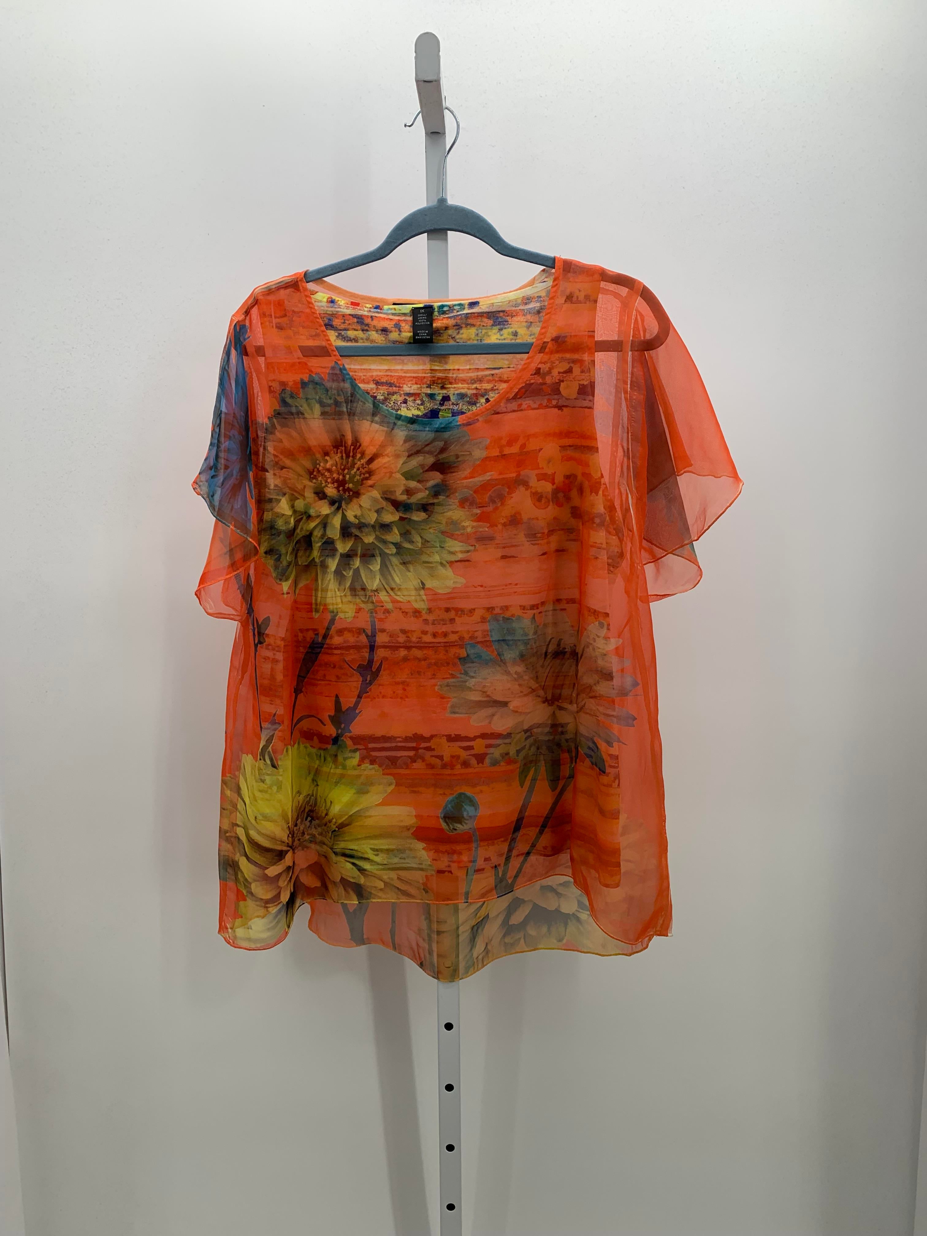 Style & Co. Size 1X Womens Short Sleeve Shirt