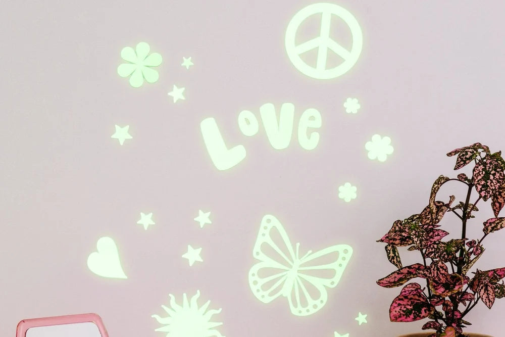 New GloPlay Peace & Love Stickers