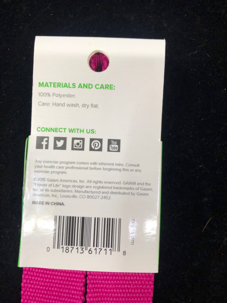 NIP PINK YOGA MAT SLING