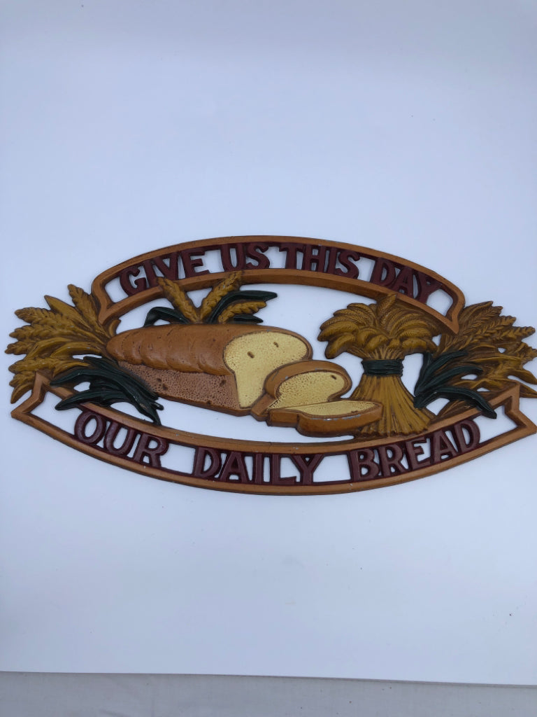 GIVE US OUR DAILY BREAD WALL HANGING.