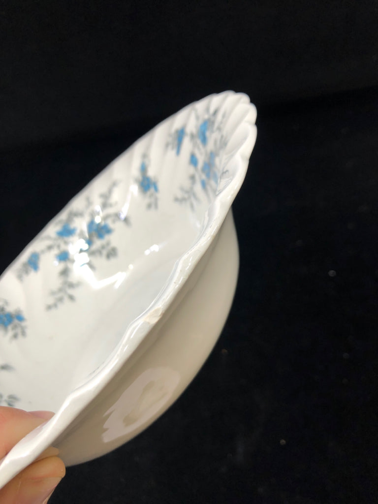 VTG BLUE FLORAL & WAVY EDGES MYOTT "FORGET ME NOT".