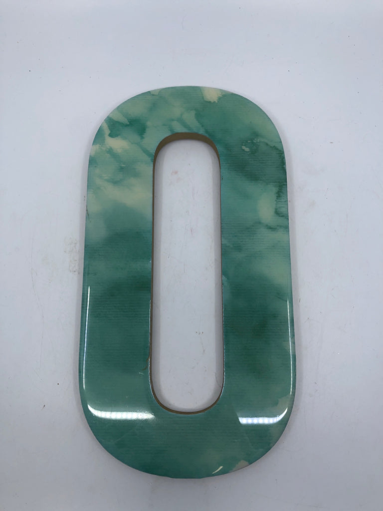 GREEN GLAZED "O".