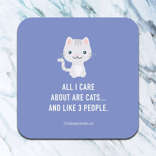 All I Care About Cats Coaster - Each