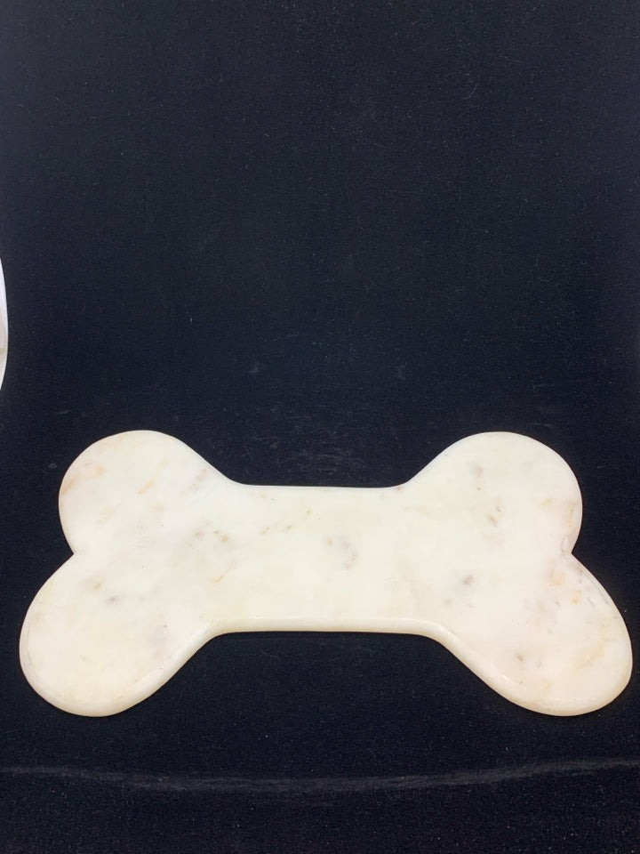 HEAVY MARBLE BONE SERVING BOARD.