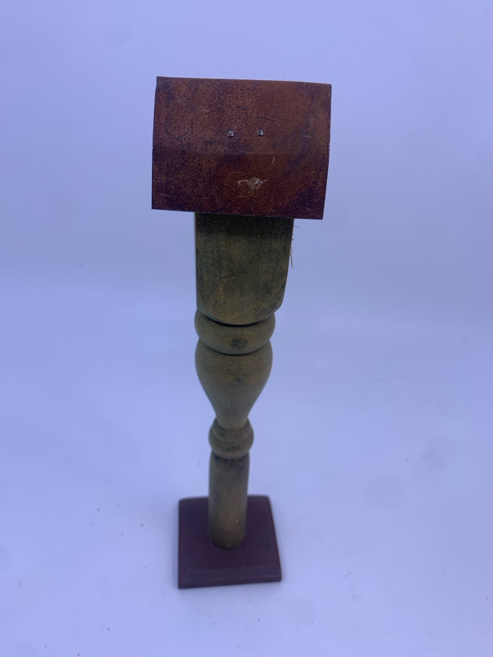 PRIMITIVE TALL BIRD HOUSE W/ RUSTED ROOF.