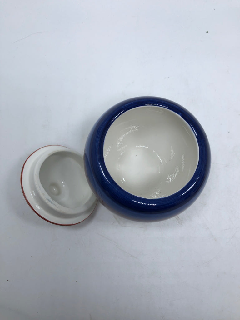 COLORMATE ROTUNDA STRIPED CREAM & SUGAR SET.