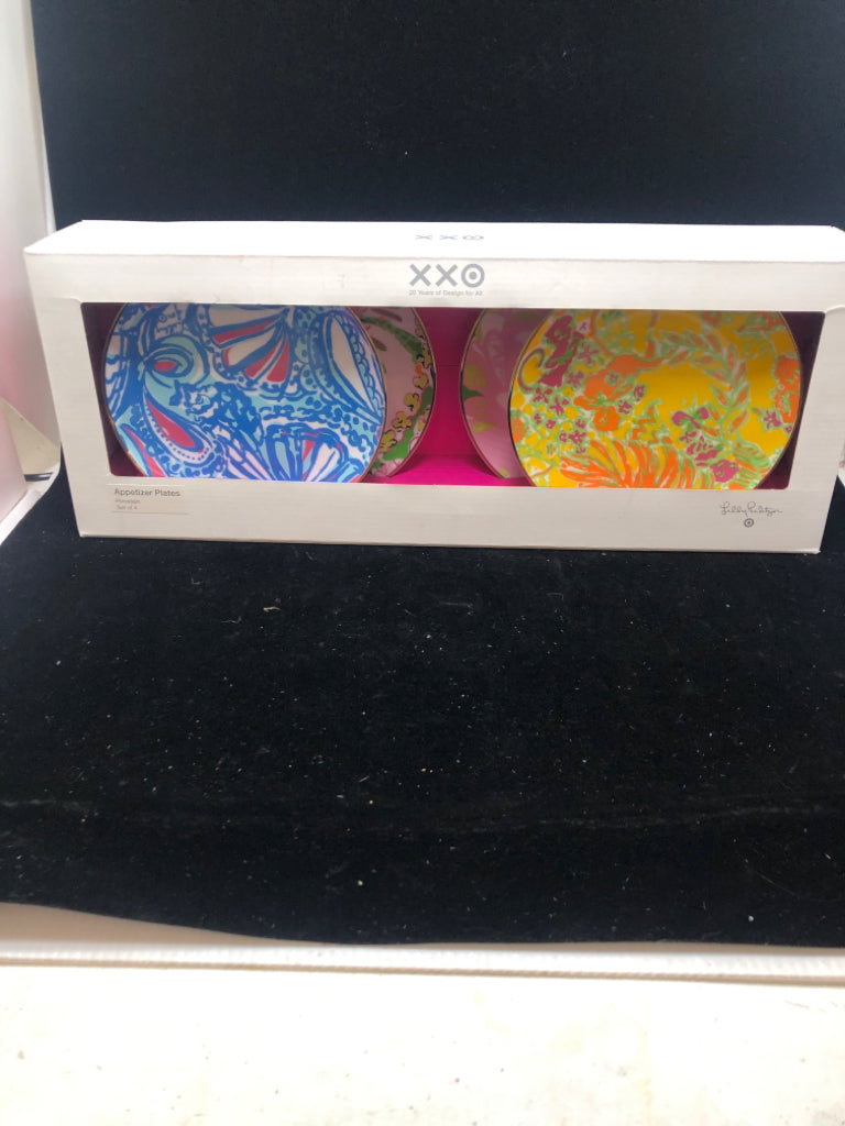 NIB COLORFUL APPETIZER PLATES - LILLY PULITZER X TARGET
