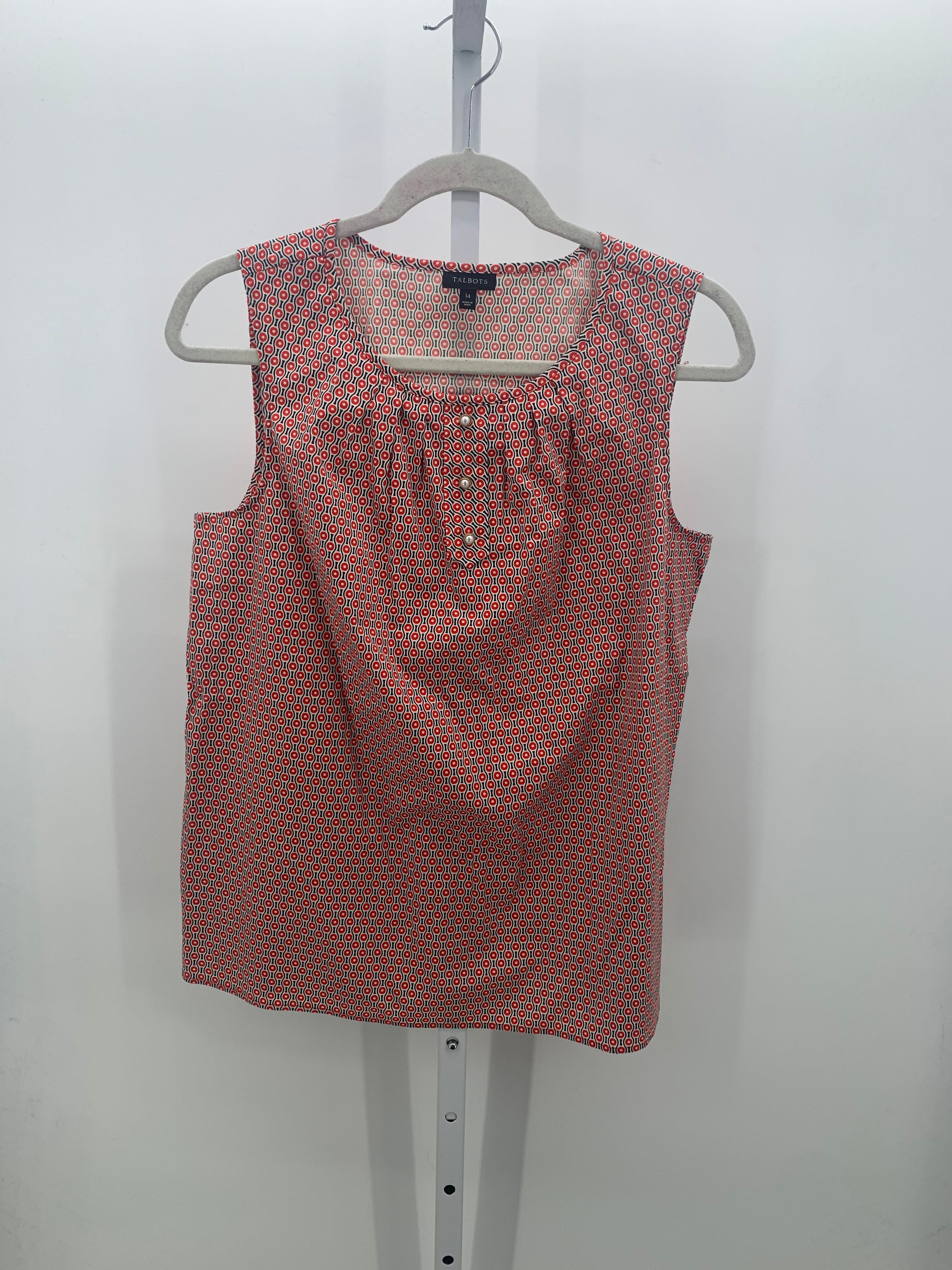 Talbots Size 14 Misses Sleeveless Shirt